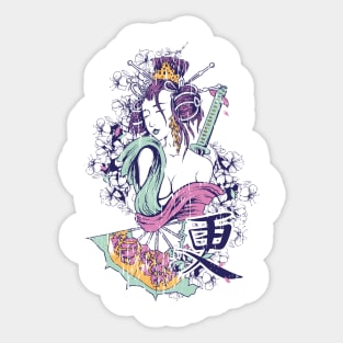 Samurai Geisha Sticker